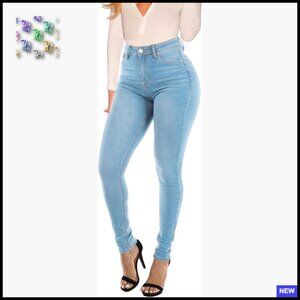 High Waist Skinny Jeans Stretch Butt Lifting Curvy Fit Classic Denim